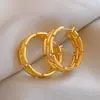 Pendientes Redondos de Empalme con Cruz Chapados en Oro Real de 24 Quilates Lujo Accesible Pendientes de Gama Alta Estilo Genial Pendientes Elegantes