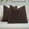Funda de Almohada de Venta Caliente Transfronteriza Pelo de Conejo Estilo Ins Liso Vertical Felpa Estilo Nórdico Funda de Cojín Rectangular Almohada en stock