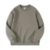 Sudadera de Vellón de Zorro Plateado Engrosada de 500G, Otoño e Invierno Cálida con Forro de Vellón Unisex Color Sólido Corte Holgado Cuello Redondo