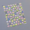 Pegatinas para Uñas Tensoras con Relieve de Gelatina Flor de Cinco Pétalos M483 Flor de Cerezo Melocotón Rosa Flor de Loto Tulipán Flores