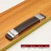 Manija de Cuero Marrón para Puerta de Gabinete Manija de Cajón Ferretería para Muebles Armario Agujero Único Agujero Doble Espaciado de Agujeros de 160 Venta al por Mayor