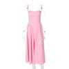 Amazon Caliente Mujer 2025 Verano Nuevo Sexy Cintura Adelgazante Espalda Descubierta Vestido Sling Venta al por Mayor Comercio Exterior