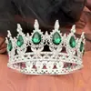Corona de Tiara de Aleación Barroca Transfronteriza Europea y Americana 16 Gotas de Agua Flor Corona Redonda Completa Adornos para Decoración de Pasteles