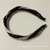 Diadema Trenzada de Cuero Estilo Coreano, Sencilla y Elegante, Accesorio para el Cabello de Moda y de Alta Gama