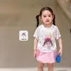 Ropa para Niños Weimu Camiseta de Manga Corta para Niñas Verano Delgada Casual Lyocell Ropa para Niños Niña Pequeña Clase a Top para Bebé