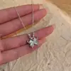 "Colección de Poesía Moonlight" Estilo Minimalista Gato de Ojo de Hielo Transparente Collar de Mariposa Combinado con una Cadena para Clavícula de Vestido para Mujer, Estilo Fresco y Discreto