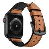 Adequado para Pulseira Apple Watch Applewatch11 Pulseira de Silicone Couro iWatch Couro de Vaca Pulseira de Pulso Business