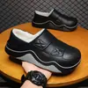 Pantuflas de Algodón para Mujer en Otoño e Invierno Estilo Nuevo Forradas de Felpa Calientes Suela Gruesa de Eva para el Hogar Interior Deportes y Exteriores Zapatos de Algodón