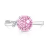 Anillo de Dedo con Brazos Retorcidos de Cuatro Garras, Fuegos Artificiales de Piedras Preciosas de Colores de Venta Caliente en Transmisión en Vivo, Diamante de Alto Carbono Súper Brillante, Chapado en Oro Real, Anillo de Moda Versátil