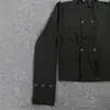 Top de mujer de moda INS transfronterizo otoño personalizado cuello medio alto Y2K holgado diseño de botones de doble botonadura color liso fino manga larga