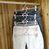 Percha para Armario, Percha de Plástico para Pantalones sin Marcas, Ajustable y Apilable para Faldas y Ropa Interior, Tendedero para Ropa de Adultos