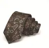 Gravata Masculina Transfronteiriça 7cm Cor Sólida Gravata Amarrada à Mão Gravata Jacquard de Poliéster Masculina Logotipo Gravata de Alta Qualidade para Homens