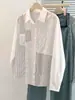 Camisa larga de manga larga estilo Chanel para mujer, transfronteriza europea y americana de Amazon, nueva para primavera-verano, base de encaje a rayas francesas