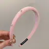 Moda Coreana Estrecha Nueva Plata Lazo Color Sólido Tela Esponja Cráneo Alto Top Diadema Tocado Banda para el Cabello para Mujeres