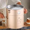 Recipiente de Chá Estanhado de Aço Inoxidável, Grande Capacidade, Espessado, Selado, à Prova de Umidade, Recipiente de Armazenamento de Arroz, Lixeira de Coleta à Prova de Insetos