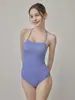 Traje de baño para mujer de nuevo estilo, sin tirantes, espalda descubierta sexy, adelgazante, estilo puro deseo, traje de baño de una pieza simple para vacaciones en la playa