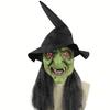 Noite escura de Halloween fangya Máscara de bruxa de terror olho vermelho avó bruxa máscara de bruxo de látex senhora idosa