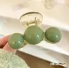 Pinza de Tiburón de Perla Acrílica Estilo Francés Pinza de Garra Grande y Pequeña para la Parte Trasera de la Cabeza Pinza para el Cabello de Moda Accesorio para el Cabello Pinza para el Cabello