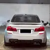 Adecuado para Labio Trasero Serie 5 de BMW F10F18 Pala Trasera Competitiva Modificada con Patrón de Carbono Kit de Contorno de Spoiler Trasero de Cuatro Salidas