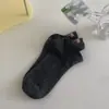 Calcetines de algodón para mujer, calcetines cortos finos de verano, a prueba de olores, antibacterianos, de malla, transpirables, lazo blanco, estilo ballet, calcetines invisibles, para niñas