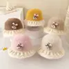 Gorros Infantiles para Otoño e Invierno, Gorros de Pescador de Felpa para Bebés, Gorros de Princesa Lindos y Adorables, Sombreros de Cubo Cálidos para Niñas y Niños Pequeños