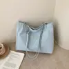 Bolso de hombro cruzado de estilo coreano nuevo, informal, para el día a día, para mujer, moderno y relajado, bolso tote de cadena de gran capacidad