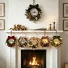 Adornos de Campanillas Pequeñas de Navidad, Decoración de Escena de Piña de Árbol de Navidad con Lazo de Terciopelo, Suministros Decorativos Pequeños Colgantes