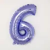 Globo de Helio de Papel de Aluminio Morado Nuevo Mediano de 32 Pulgadas Números del 0 al 9 Decoración para Cumpleaños, Aniversario, Boda, Evento Festivo