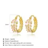 Pendientes de Aro Exquisitos Estilo Francés Full Diamond Espiga de Trigo Transfronterizos para Mujer, Clips para Orejas Brillantes en Forma de V de Moda de Lujo Ligero de Gama Alta