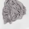 Pañuelo de Seda Elástica Brillante Crepé Burbuja Estilo Delgado Primavera/Verano Borde Fruncido Transpirable Versátil Bufanda Larga Bufanda de Seda Venta al por Mayor