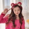 Lindo Lavado de Cara Banda para el Cabello Banda para el Cabello Otoño e Invierno Felpa Especial para Mascarilla Facial Diadema Rosa Diadema de Oso Fresa Adorno para el Cabello Sombrerería