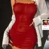 Amazon Transfronterizo Verano Nuevo Sexy Lencería Malla Fresco Vestido de Tirantes Noche Seductora Bodycon Mujer