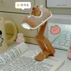 Lámpara de Escritorio Plegable de Tres Secciones con Muñeco de Dibujos Animados Lindo, Mini Luz Nocturna LED Decorativa con Pinza, Protección para los Ojos