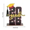 Temporada de Graduación 2026 Transfronteriza Soporte Decorativo de Madera para Exhibición Regalo de Graduación Decoración de Ambiente para Fiesta de Graduación Adornos de Mesa