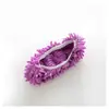 Cubierta de chenilla para zapatillas de fregar perezosas del fabricante para limpiar el suelo extraíble y lavable precio único de zapatillas de fregar