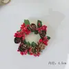 Suprimentos de Decoração de Natal Transfronteiriços Castiçal Guirlanda Círculo Mesa de Jantar Enfeites de Feriado Cenário Adereços Mini Guirlanda
