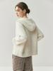 2025 Nuevo Cardigan de Punto con Capucha de Cachemira para Otoño e Invierno, Doble Cremallera con Bolsillo, Suéter de Color Puro, Chaqueta Suave y Sedosa Gruesa para Mujer