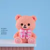 Nuevo adorno de oso de resina con pajarita, decoración de escritorio creativa de alta gama, nicho, curativa
