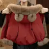Casaco de Inverno Infantil 2025 Novo Estiloso Casaco de Inverno para Meninos e Meninas com Forro de Lã, Espessado para Aquecimento, Reversível