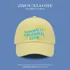 Boné de Baseball Bordado com Estrela e Letra Azul Marinho para Mulheres, Proteção Solar de Verão, Efeito Emagrecimento Facial