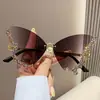Óculos de Sol Borboleta Olho de Gato Sem Aro Óculos de Sol Populares Feminino Masculino Tons Óculos de Sol Grandes feminino Masculino Festa Viagem Óculos