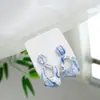Nuevos Pendientes de Cerámica Azul y Blanco Estilo Chino Jingdezhen, Pendientes de Plata 925 Estilo Antiguo de Alta Gama, Lujo Accesible y Pendientes de Alta Gama