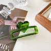 Presilha de Cabelo Duowei Jewelry Acetato Quadrada em Formato de Coração para a Parte de Trás da Cabeça, Simples Versátil Presilha Tubarão Acessório de Cabelo