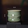 Copo Mestre Celadon de Longquan Copo de Chá de Cerâmica Conjunto de Chá Kung Fu Copo de Chá Criativo para Casa Copo Único Copo Pessoal Feito à Mão