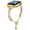 Adequado para Apple Iwatch10/9 Relógio Meia Pulseira em Forma de Diamante com Diamante de Metal Ultra Universal