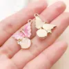 Accesorios de Colgante de Mariposa de Aleación de Zinc de Lujo Ligero con Pedrería Estilo Coreano Accesorios para Pulsera Pendientes Llavero Hechos a Mano DIY