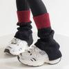 Botas y Calcetines de Algodón para Niñas, Calcetines hasta la Pantorrilla con Bloques de Color, Calcetines Holgados Estilo Coreano Retro Japonés Adelgazantes para Otoño e Invierno para Niñas