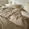 100% algodón, algodón puro, juego de cuatro piezas Clase A, sábana y funda de edredón de gasa de doble capa seguras para bebés, juego para cama individual de dormitorio estudiantil