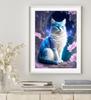Amazon transfronterizo pintura de diamantes 5D gato nuevo animal punto de cruz sala de estar dormitorio pintura decorativa ladrillo al por mayor