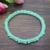 Pulsera Novel de Hilo Irregular Vidrio Laca Imitación Esmeralda Verde Calabaza Pulsera de Plataforma Joyería de Mano Versátil